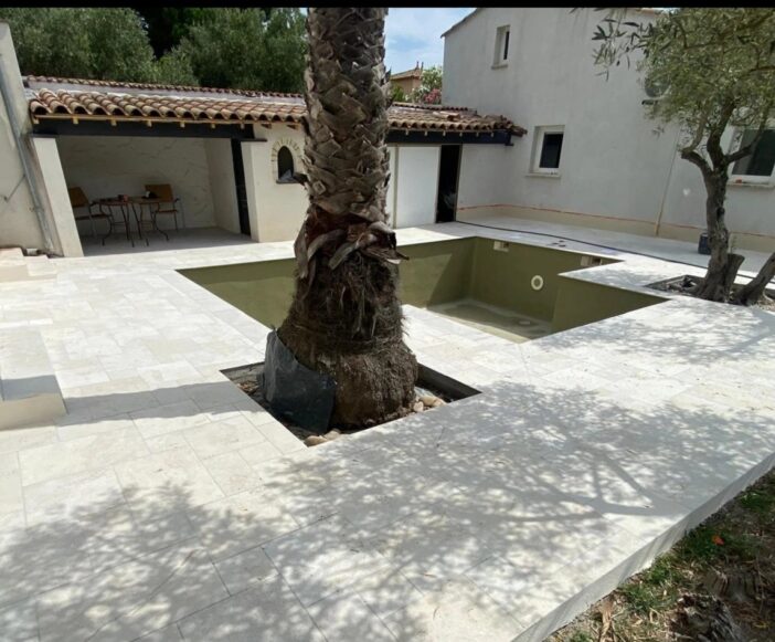Dallage aménagement extérieur Aigues Mortes 1
