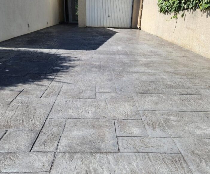 Réalisation d'un dallage en béton imprimé 4